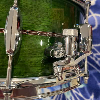 Tama SP1465 Simon Phillips Signature African Mahogany 14x6.5" Snare Drum 2024 - Present - Green image 4