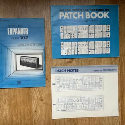Roland System 100 102 Synth Expander - OG Operation Manual and Patch Book image 1
