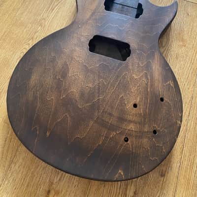 Unfinished Carbonized LP-Style Guitar，Alder Body + Mahogany Neck with Rosewood Fingerboard image 5