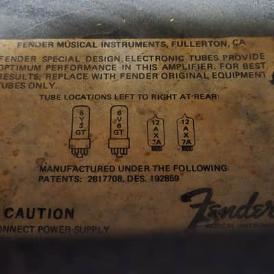 Vintage Fender Vibro Champ Black Face Great Condition image 6