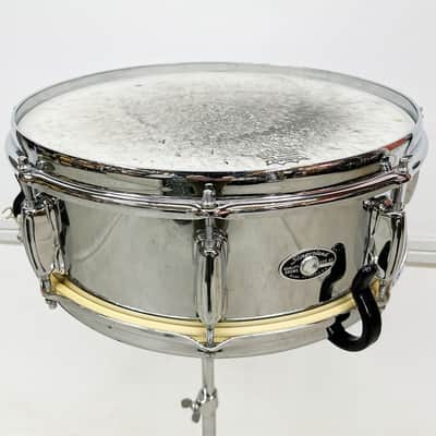 Vintage 1970s Slingerland Festival Model Chrome Steel Snare Drum image 1