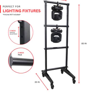 ProX X-ALTO7FT, 7FT Lighting Fixture Moving Head U-Grid Module with 4 Adjustable Bars image 2