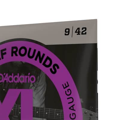 D'addario XL Half Rounds 9-42 Super Light Electric Guitar Strings - EHR320 image 5