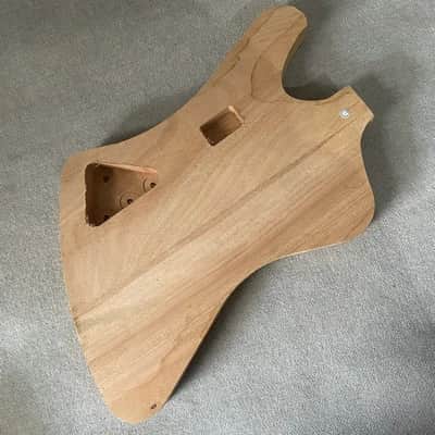Mahogany Wood Firebird Style Bass Guitar Body image 8