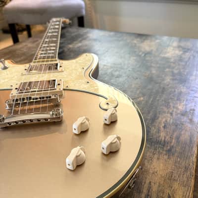 D'Angelico Deluxe Brighton Double Cut Desert Gold 2021, With Hard Case and Free Shipping image 6