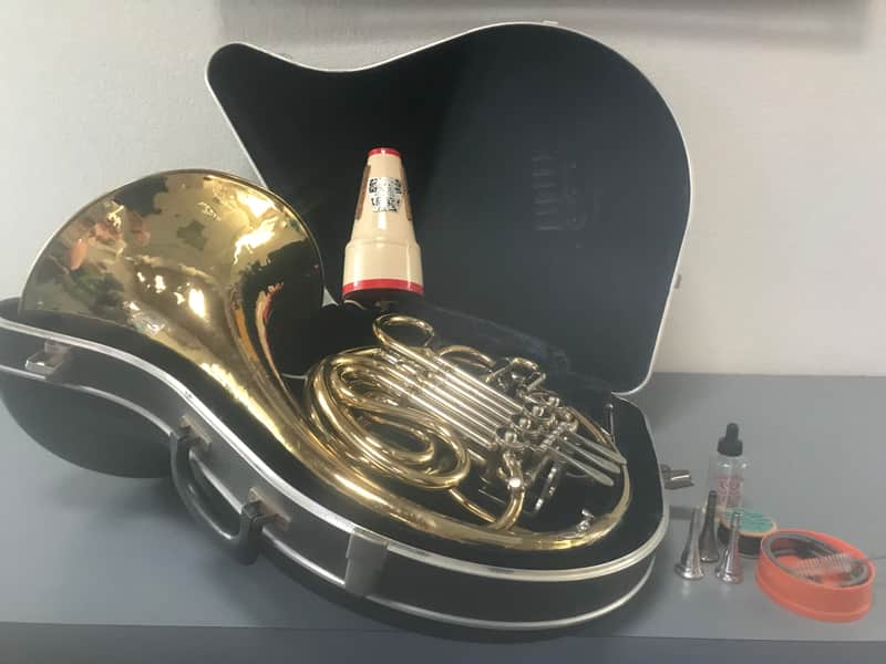 C.G. CONN 6D Double French Horn w/ 1 Conn 3 mouth pieces, B & H mute, Case + Accessories. Sale Benefits Music Education Non Profit! image 1