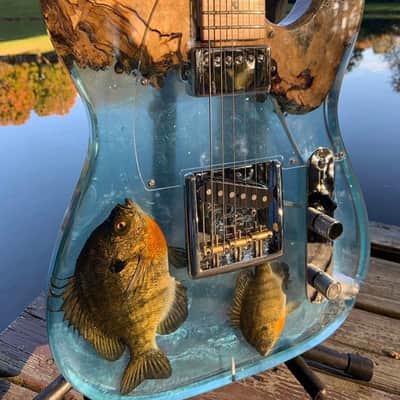 Bluegill Resin Buckeye Burl River Epoxy Telecaster image 2