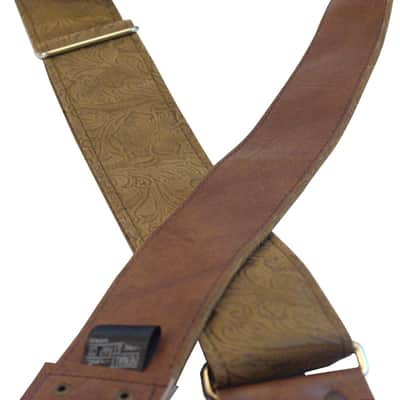 Denali Strap Co Brown Western Guitar Strap image 2