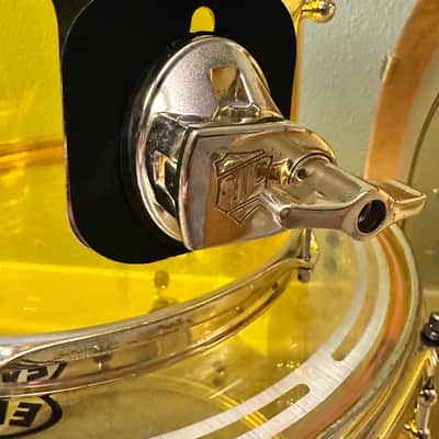 SJC Custom Acrylic 3-Piece Drum Kit – Yellow Acrylic w/ Brass Hardware (22/12/16) image 6