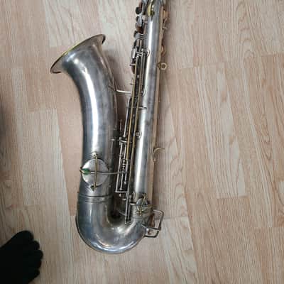 Buesher True Tone Low Pitch Tenor Vintage 1920's - Silver image 9