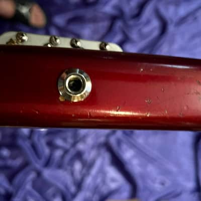 1984 Fender Fullerton Reissue 1962 Jazz Bass Factory Candy Apple Red over Three Tone Burst image 25