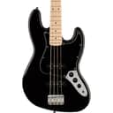 Squier Affinity Series Jazz Bass Maple Fingerboard, Black Pickguard, Black