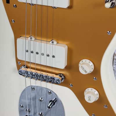 Fender Squier J Mascis Signature Jazzmaster Electric Guitar Vintage White Finish image 4