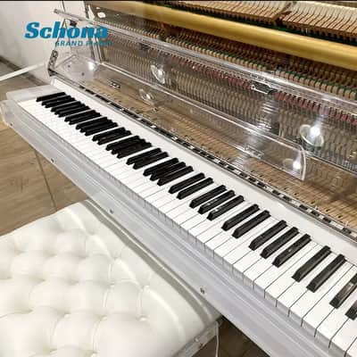 SCHONA UP-125 Custom Modern Luxury 88-Key Acrylic Crystal Upright Mechanical Piano Solid Wood Keyboard Soundboard image 10
