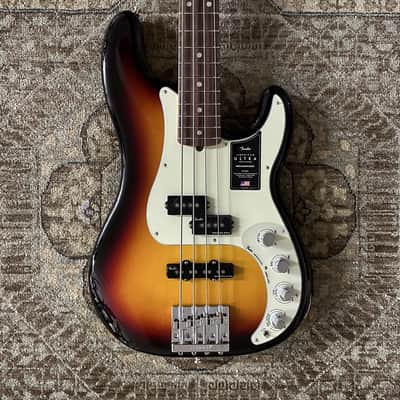Fender American Ultra Precision Bass in Ultraburst w/ Hard Case & Free Pro Setup image 2