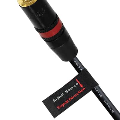 1 Foot (30 cm)RCA Cable Pair - Mogami 2534 Neglex  with Neutrik-Rean NYS Gold RCA Connectors image 9