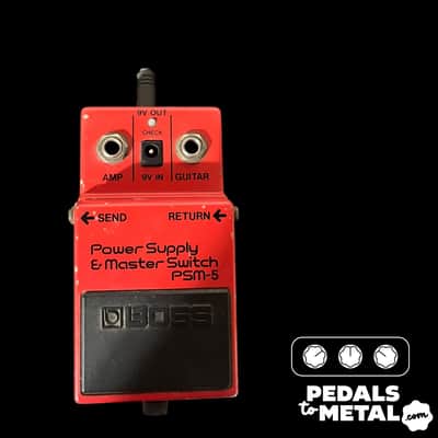 Boss PSM-5 Power Supply & Master Switch with Case (Red Label) 1984 - 1990 - Red X12867 image 4