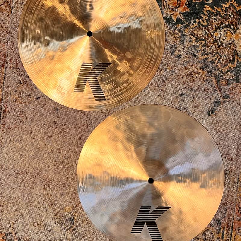 Zildjian PROTOTYPE FAT HATS Hihats 14” Hand Selected! Perfect 1002 912 g ONLY THE K LOGO CONCEPT OF A CONCEPT image 1