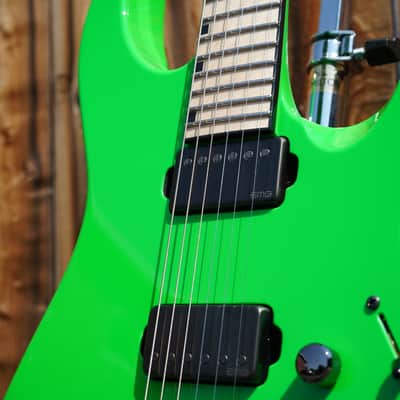 ESP CUSTOM SHOP M-II CTM/M Neon Green 6-String Electric Guitar w/ Hard Case (2025) image 11