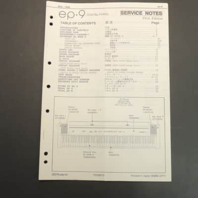 Roland EP 9 Service Manual