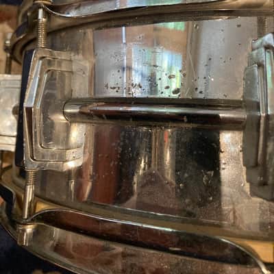 Vintage Ludwig Supraphonic 6 x 14 " 10-Lug Snare Drum with Keystone Badge 1963 - 1969 - Chrome-Plated image 6