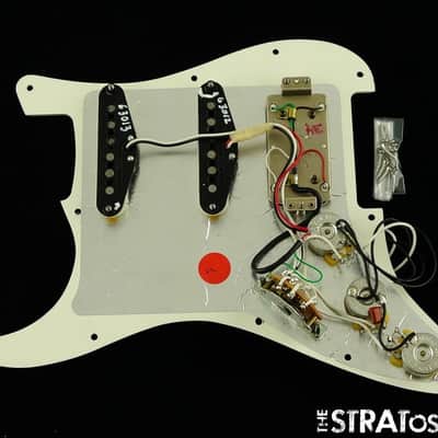 USED Fender American Standard Strat HSS LOADED PICKGUARD Aged White image 2