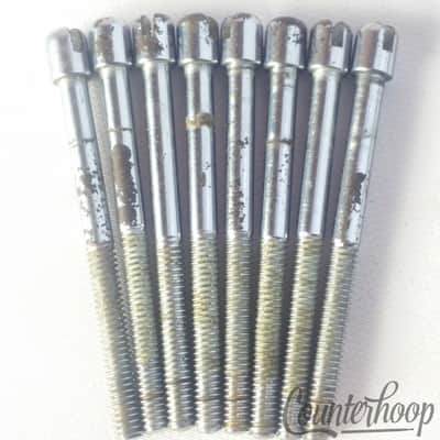 Ajax 8x 2 9/16" Slotted Tension T-Rods Snare/Tom Drum UK Vintage 60s Tensioner image 1