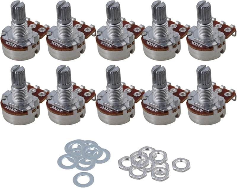 Guitar Potentiometer Volume Tone Pots Switch Control A500k Pack of 10 image 1