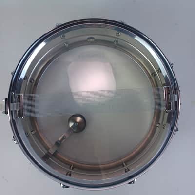 Ludwig Steel Rocker 8Lug Snare Drum 80s 5x14"Vintage Chrome Black/White #841227 image 10