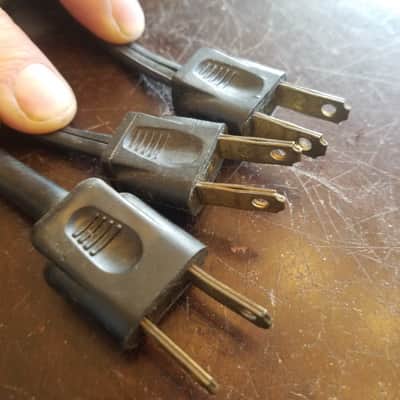 Royal one (1) 117V Power Cord Electric Cable cut Vintage non-polarized black 1940s-1960s image 1