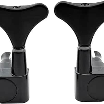 2+2 Sealed Bass Guitar Tuning Pegs Keys 2R2L Machine Head Tuners for Precision Bass and Jazz Bass, Black image 1