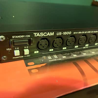 TASCAM US-1800 with extras XLR cables usb MIDI image 2