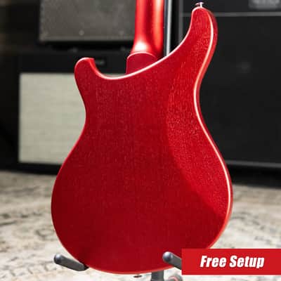 PRS S2 Vela Semi-Hollow Satin Electric Guitar - Red Apple Metallic with Gig Bag image 2