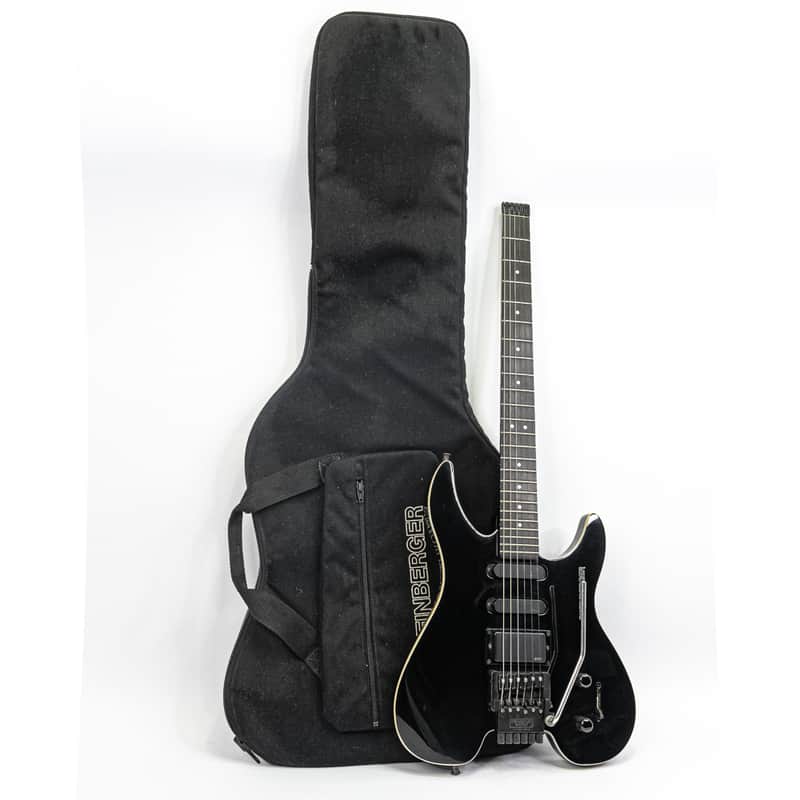 1989 Steinberger GM4TA Flagship Guitar — Newburgh, NY — Black w/ White Binding image 1