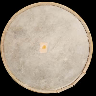 Vintage 1940's-1950's Calfskin 22" Batter Bass Drum Head w/Reinforcement Patch image 2