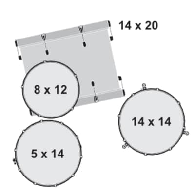 Gretsch CC2-J484 Catalina Club Piano Black - Drum Shell Set image 2