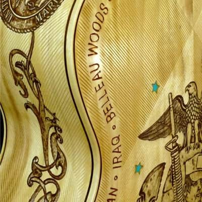 Blueberry Handmade Acoustic Guitar Dreadnought US MARINES Built to Order image 4