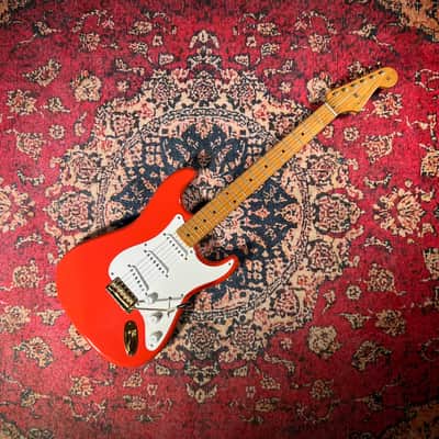 2008 Fender FSR Classic Series '50s Stratocaster with Gold Hardware - Fiesta Red image 2