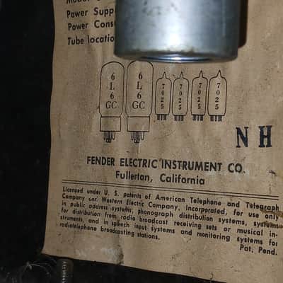 1964 Fender Bassman 6G6-B Tuxedo  Non-Rectifier Tube Amp With Piggyback Cabinet image 15