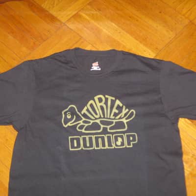 new (NO packaging / NO hang tag) A+ genuine Dunlop TORTEX MEN'S "VINTAGE" T-SHIRT, DSD31MTSM, Size Medium - Black, 100% Cotton, Short Sleeve - Graphic is yellowish-gold (this is NOT a vintage shirt) the graphic / logo is vintage style image 6