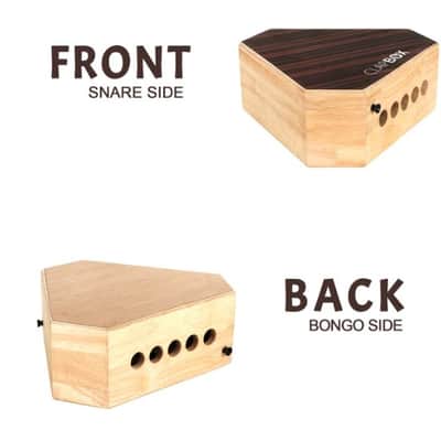 Clapbox Travel Cajon Zebrawood With Carry Bag image 2