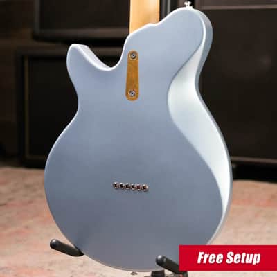 Eastman FT-SC'52-IBM FullerTone Series SC Electric Guitar - Ice Blue Metallic with Gig Bag image 2