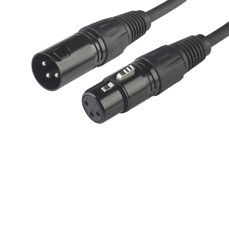 XLR Cables, DMX Cable Male to Female (4Pack), XLR Microphone Cable 10ft/3m Wire Extension Connectors, Light DMX Terminator 3 Pin Connector for Stage Lights DMX Signal Connection image 1