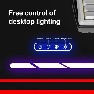 47" RGB Glass Music Studio Desk w/ Dual Motor Lift, Bluetooth Audio & LED Lighting image 5