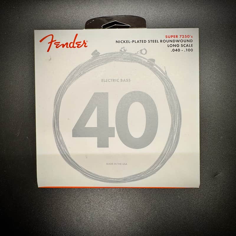 Fender 7250 Long Scale, 7250L .040-.100, Roundwound Bass Strings, Nickel Plated Steel image 1