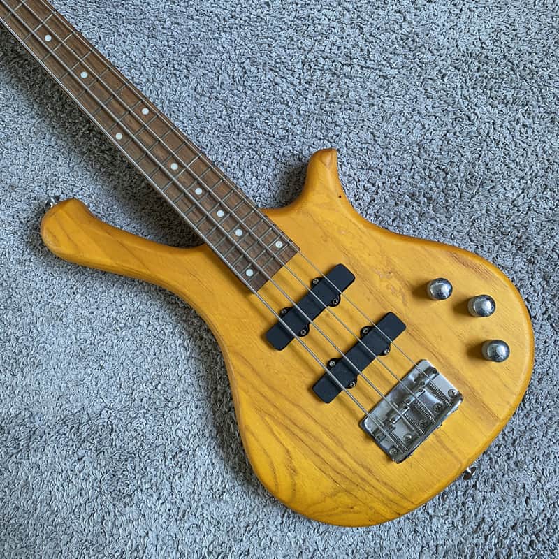 J&D JB Mini 4 String Bass, Ash Body, Natural Finish