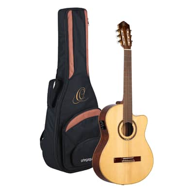 Ortega RCE138SN Performer Series Solid Spruce Top Mahogany Neck Cutaway Nylon 6-String Classical Acoustic-Electric Guitar w/Gig Bag image 1