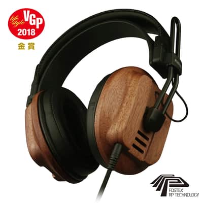 Fostex T60RP Planar Magnetic Audiophile Headphones with Mahogany Housings - Mahogany image 2