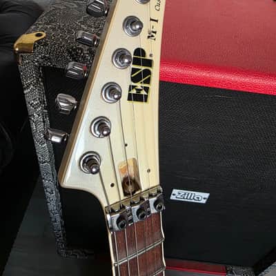ESP M-1 Custom 1987 M1 Mirage SCALLOPED Owned by major German pro artist Jackson Headstock image 1