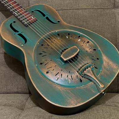 Recording King Swamp Dog Style-O, 2025 Model in Distressed Vintage Green image 2